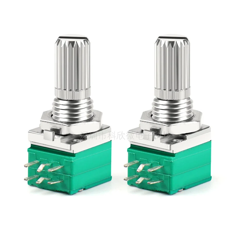 6PIN- RV097NS B10K 103 Dual Audio Volume Power Amplifier Adjustable Potentiometer RK097 Handle length 15MM
