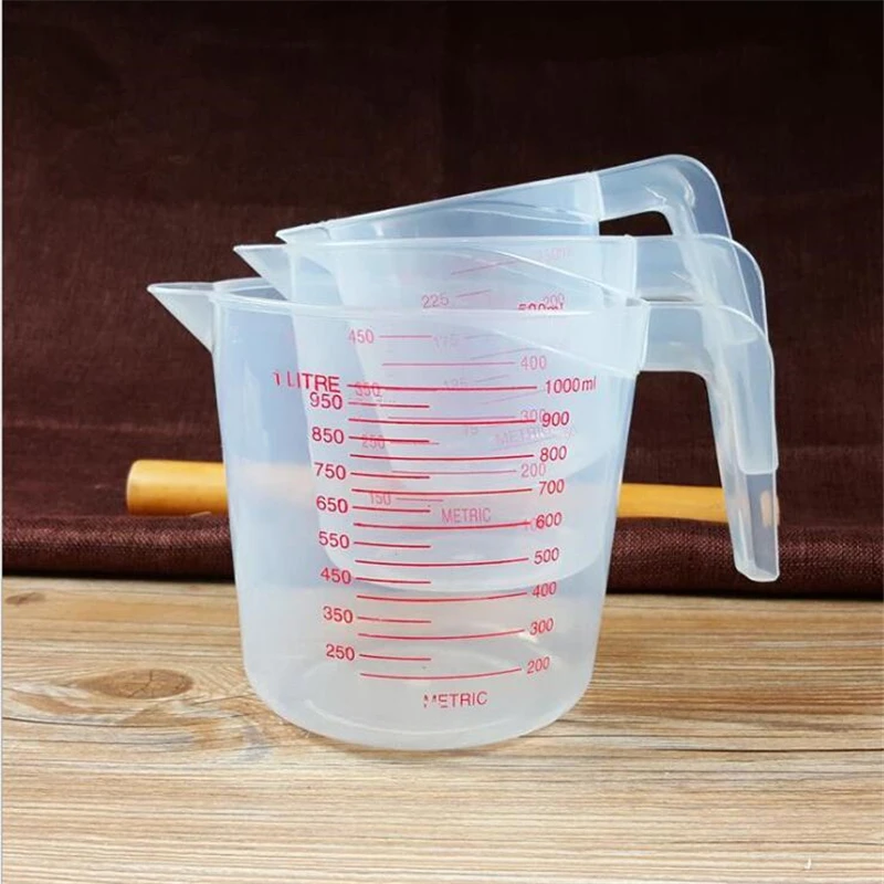 250/500/1000ml термос для хранения еды класс пластмассы пищевых мерный стаканчик на английском языке весы твердого английского фарфора Pour Носик кухонные принадлежности выпечки концентрированная