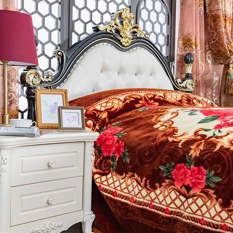 STOCK !! Wholesale korean Mink Blankets 2ply Big Size Embossed 8kg Mora Raschel Blanket For Bahrain Market