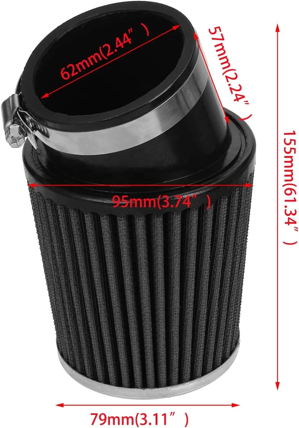 Новый Воздушный фильтр HIAORS 62 мм для Predator 420cc GX160 GX200 GX390 картинг грязевые лодки газонокосилка мини-велосипедный генератор детали