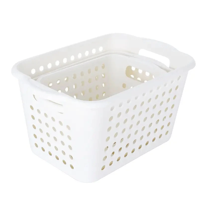 Houseuse Eco-friendly Multifunctional Plastic Storage Basket for Cosmetic Clothes Toys Sundries Snacks Organizer Buckle