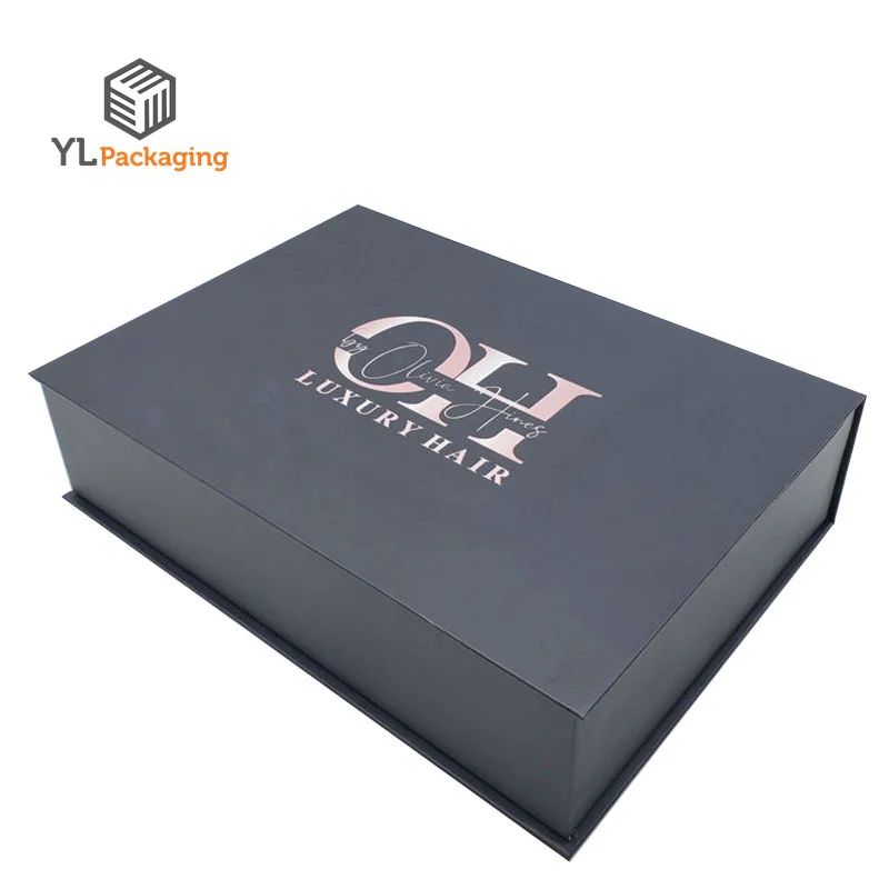 wholesale luxury hair  extension packaging boxes custom logo