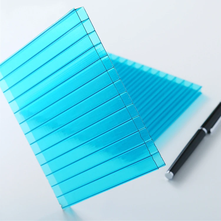 Colors customized PC sheets garden greenhouses twin wall  polycarbonate hollow sheets policarbonato alveolare