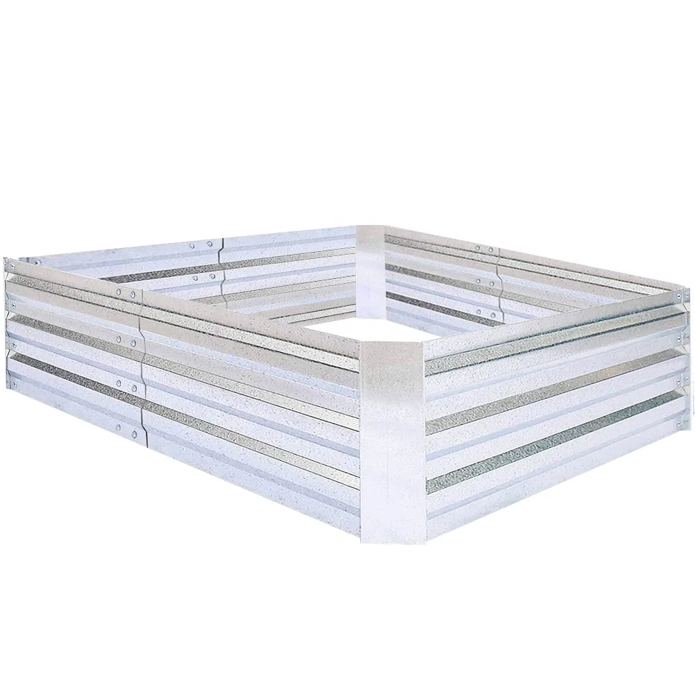 Наружные оцинкованные металлические горшки для поднятия садовых кроватей и нижних садовых огородных цветов