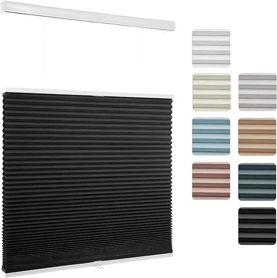 High quality external spring non-Drilling honeycomb blind tuya honeycomb thermal blinds blackout manual