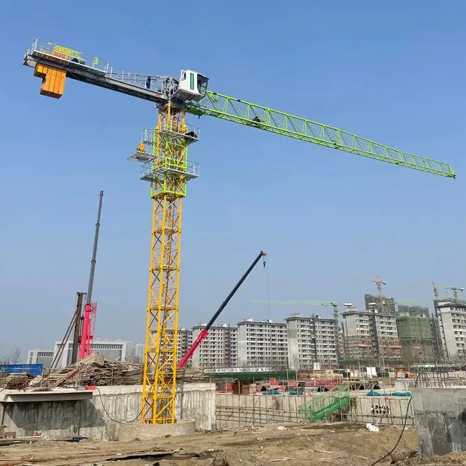 Good Condition Used W6015-8 60m Arm Length Crane Second-Hand Tower Crane with 4-8 Tons Load Capacity