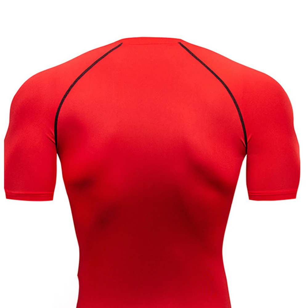 Running and sports tight fitting clothes high elasticity breathable mma rash guard set men short sleeves Fitness suit