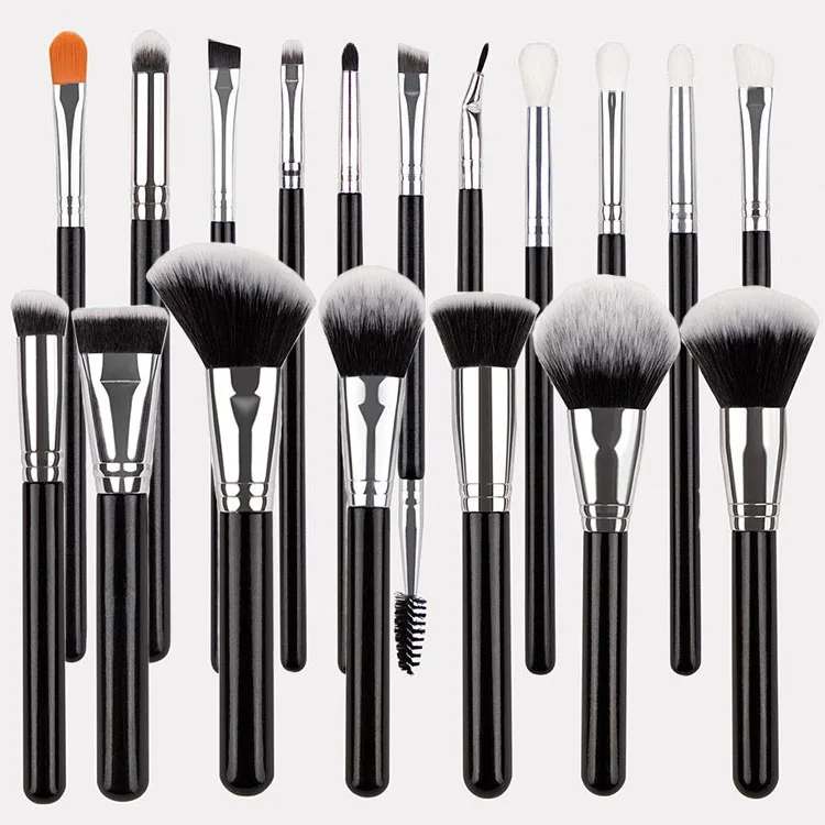 Fashionable Personalized Wooden Handle Make Up Brush Complete 40pcs Cosmetic Makeup Brush Set Eye Shadow Foundation Powder Brush