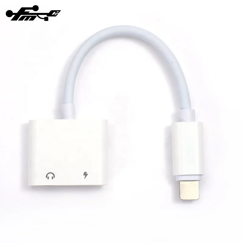 2 In 1 for iphone Earphone Audio Aux Splitter Headphone Jack Adapter