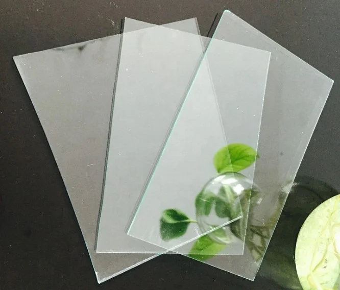 
clear glass with big size or cut to size polished edges and washed 