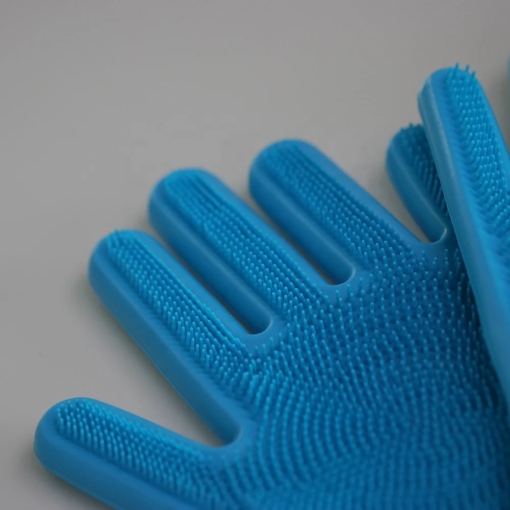 
Reusable Household Silicon Scrubb Wash Up Rubber Glove 