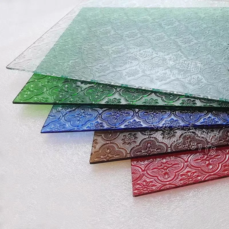 reeded promotion fluted printed pvd ribbed laminated tempered pattern glass sheets promotion list panels qinhuangdao