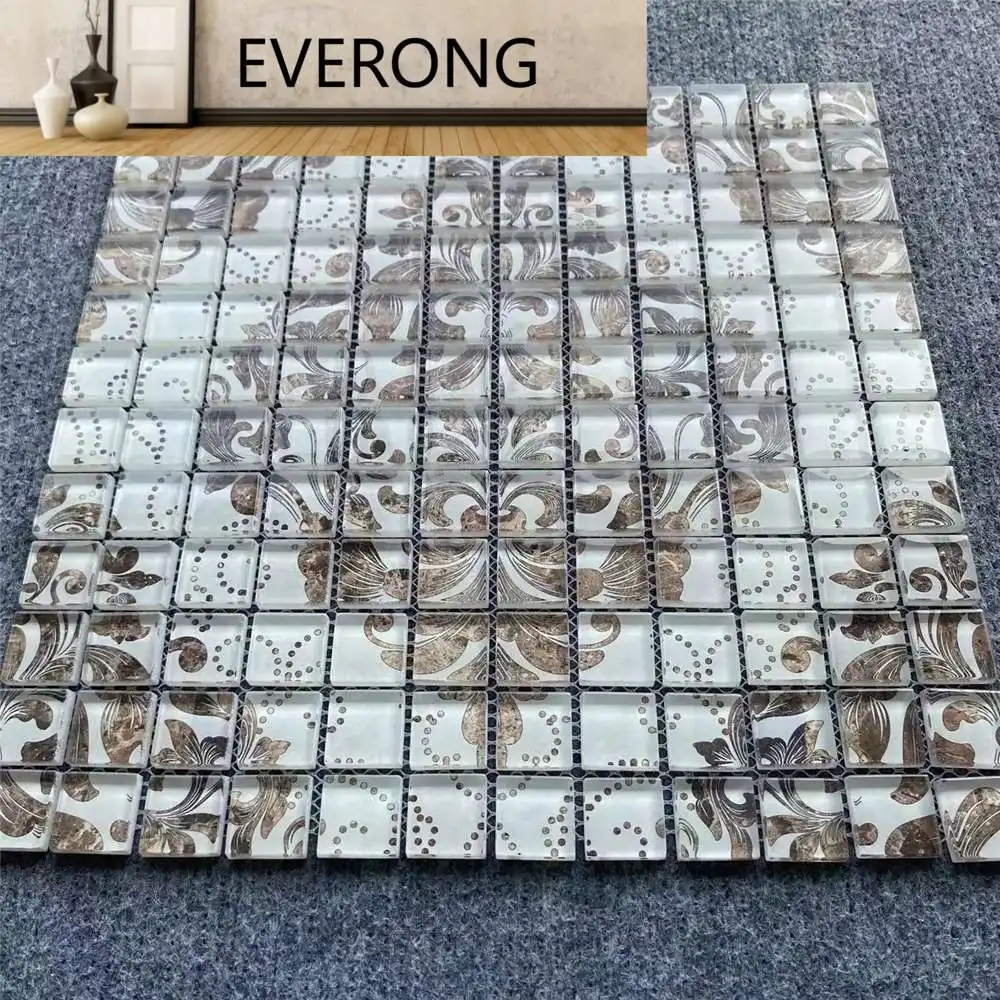 Foshan factory decorative mosaic tiles wholesale mosaic tiles glass mosaic tile for building material