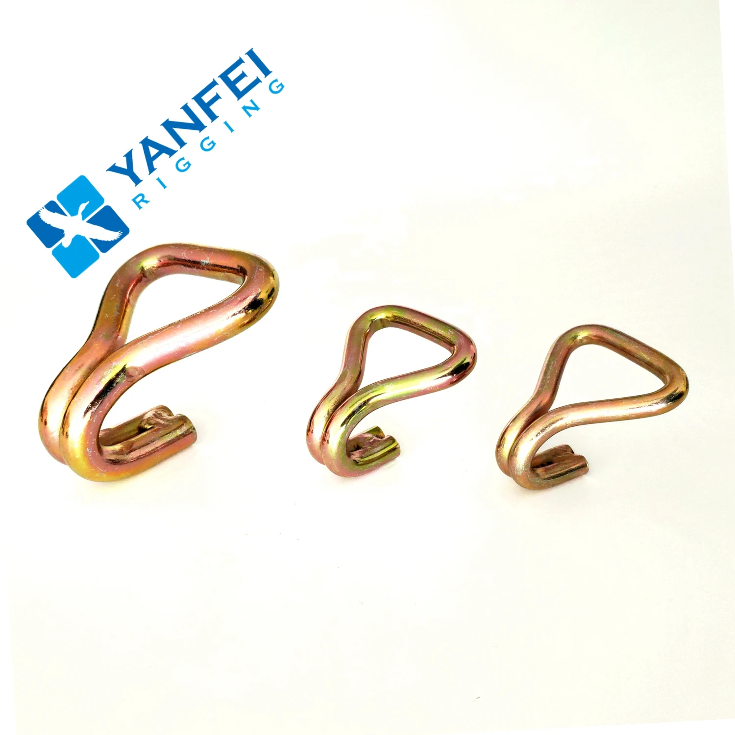 Yellow Zinc Plated Double J hook