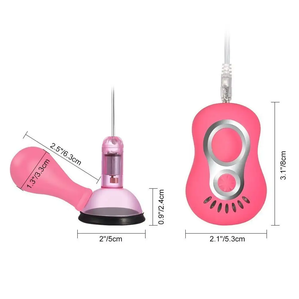 7 Frequency Vibrating Nipple Sucker Nipple Pump Vibrator Nipple Stimulator Breast Massager Enlarge Massage