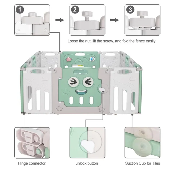 New trend folding kids playpen indoor playground kids activity center corral de juegos para beb baby fence playpen for baby