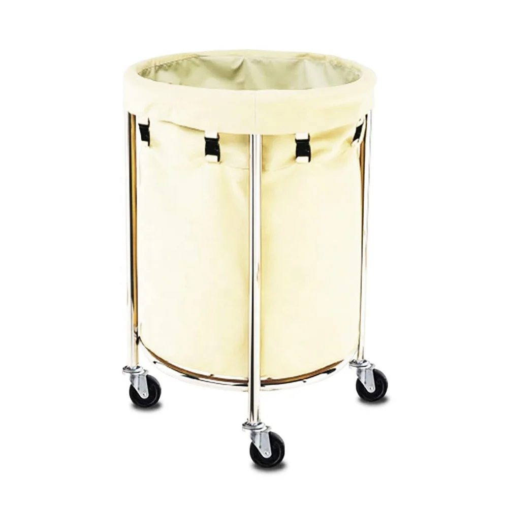 O-Cleaning Hotel Laundry Sorter Cart Collecting Trolley,Heavy Duty Hospital Serving Utility Storage Cart,Home Cleaning Vehicle