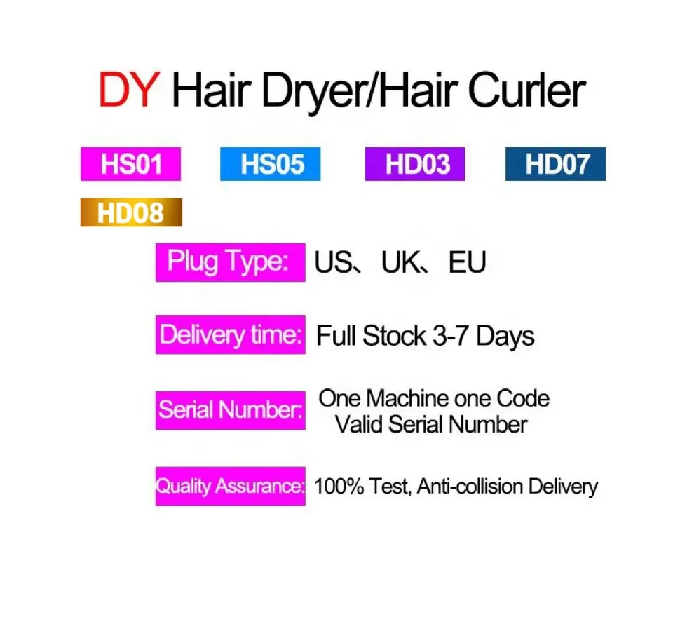 Professional Hair Dryer HD08 HD07 HD03 Super Sonic Hair Styling Leather Case Valid Serial Number HD08 Hair Dryers