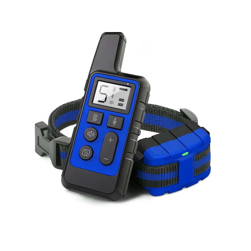
Electric Dog training Shock Collar With Remote 500yd Rechargeable and Waterproof Dog training Collar 