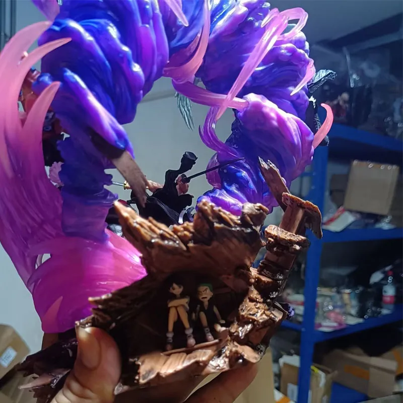 One Pieced King Vice Yama Ghost Luffy anime figures Zoro LS throne Sauron hand statue model display a gift action