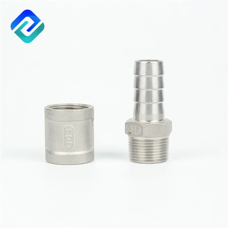 High Pressure Stainless Steel Hydraulic Pipe Transition Fittings Hex. Hose Nipple