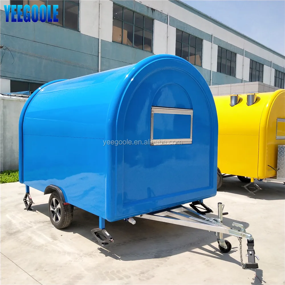 CE OEM gas/electric mobile fast food vending ice cream field trailer/cart /van with power supply