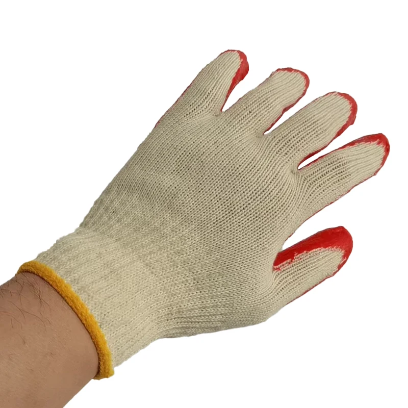 Wholesale Price Cotton Latex Coated Glove Industrial Hand Protective Work Safety Gloves For Construction