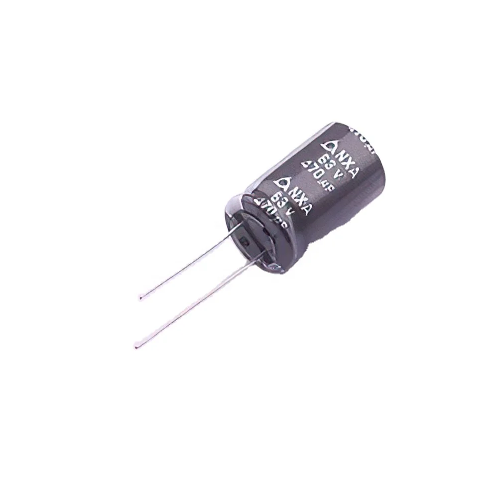 Aluminum electrolytic capacitors 470uF 20% 63V NXA63VB470M12.5*20_5.0TP plug-in D12.5xL20mm mlcc film capacitor