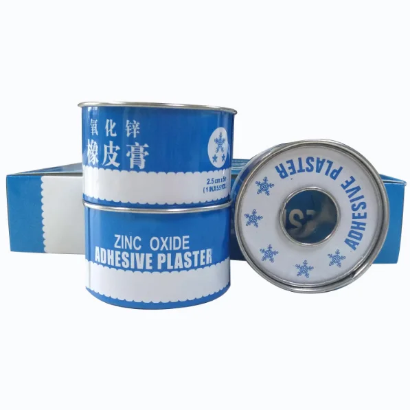 1.25cmx5m banghaoning zinc oxide  plaster adhesive white cotton  tinplate tape