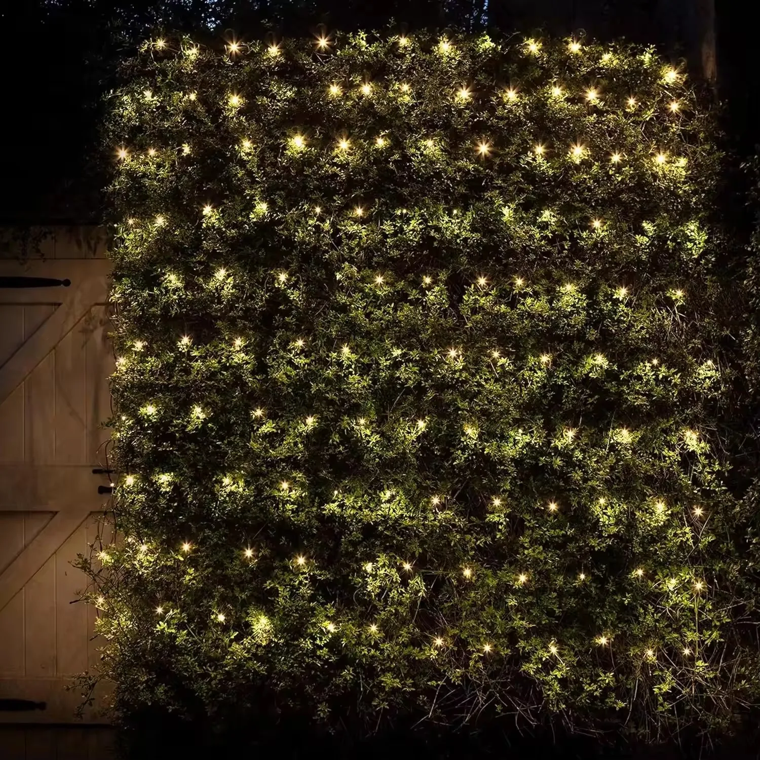 Twinklight Christmas Garden Patio Solar Remote Led Net Lights Waterproof Warm White Mesh Fairy Light