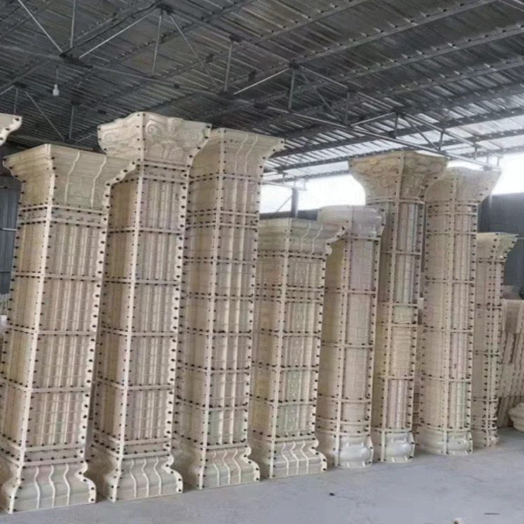 European design square Roman pillar mold concrete Roman columns series