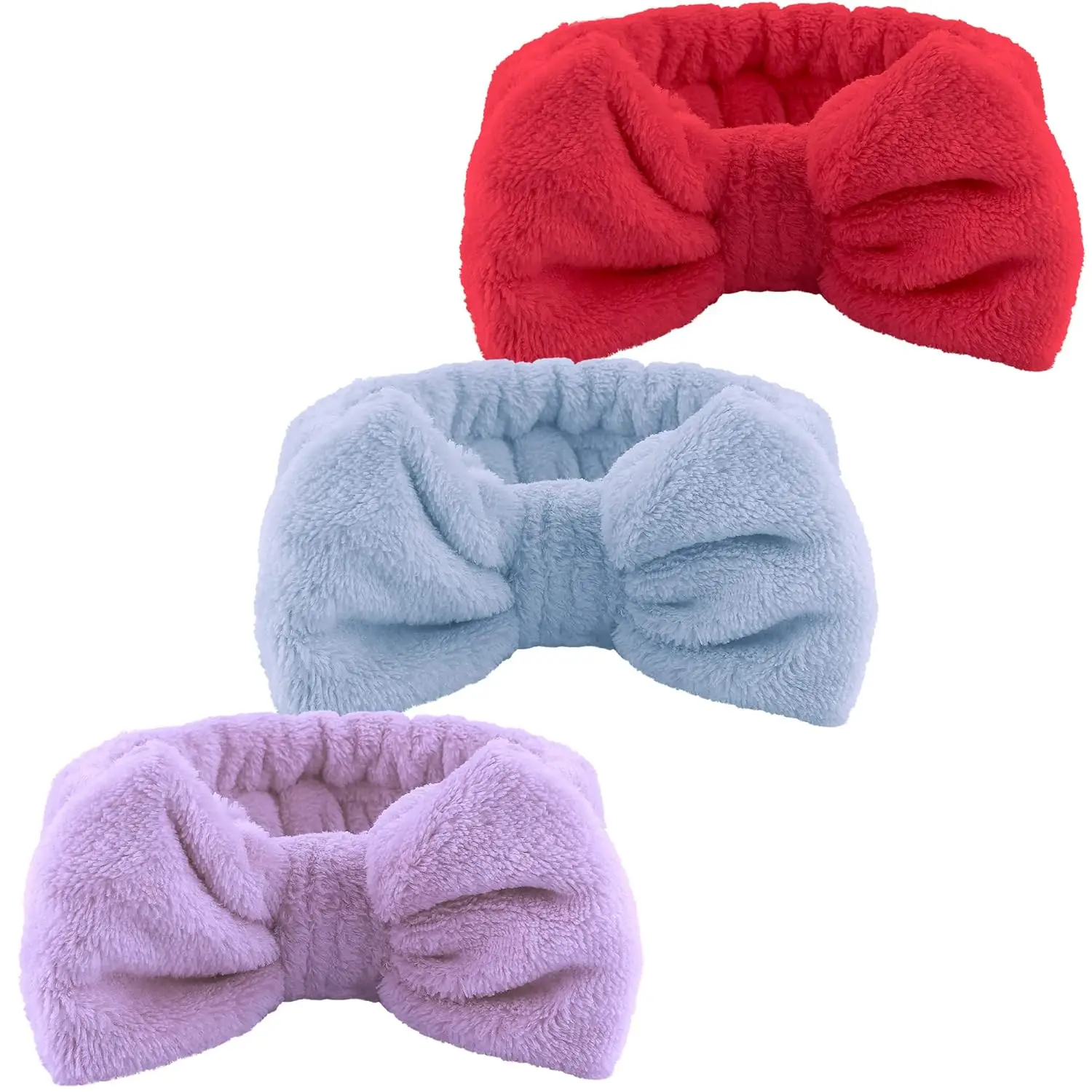 Wholesales Girls Large Bow Face Wash Headband Makeup Spa Headband Hair Band Bow For Women