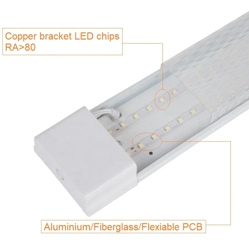 Zhongshan 2022 IP20 new OEM office 4 ft 1.2m 120cm 1200mm 40w 72w 80w 100w batten light led led linear lamps batten light