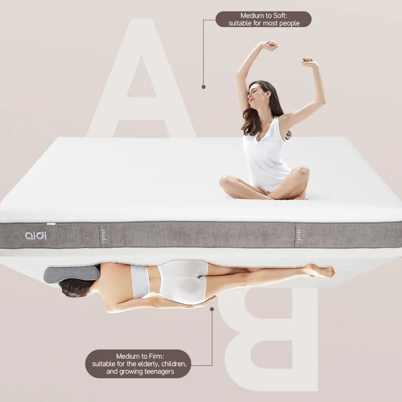 AIDI 7 Zone Massage Pocket Spring King Size Mattress Wholesale Suppliers With Gel Memory Foam Bed Mattress  In A Box
