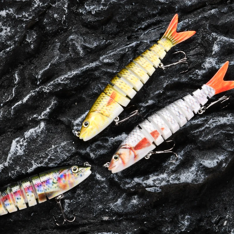 Lureking 9 Section 9.5cm 10.2g Hard Eel Swimbait, Lifelike Jointed Fishing Lures