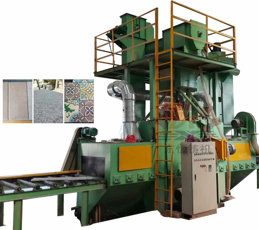 new design abrator granite floor tile polishing granit roughening border paver slab stone road  shot blasting machine equipment