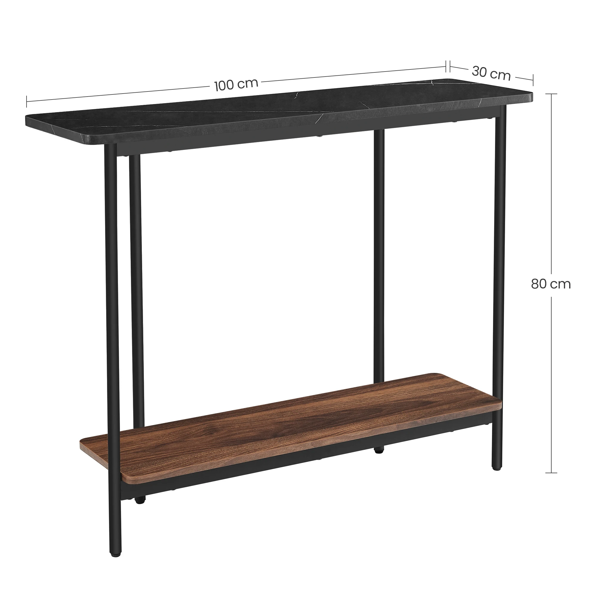 VASAGLE Hallway Black Narrow Sofa Table Living Room Decorating entry tables Console Table