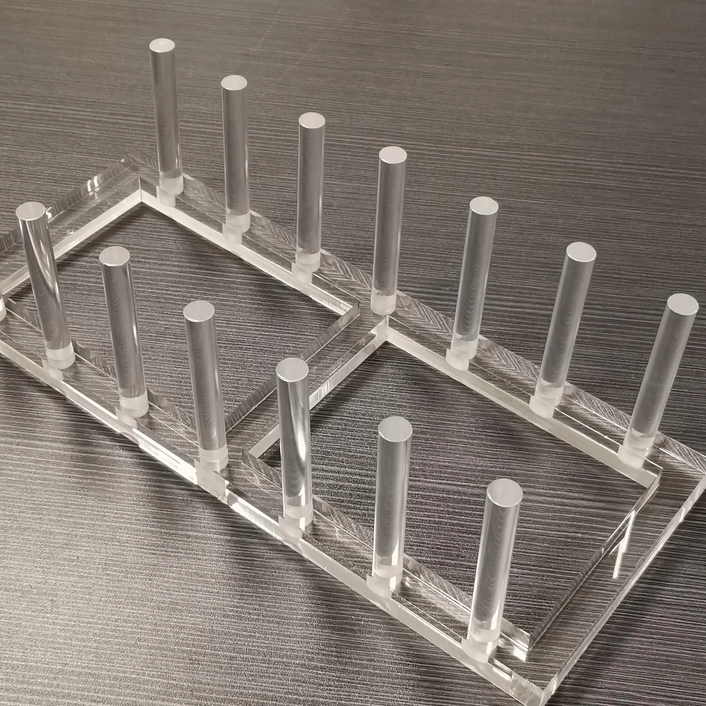 
Transparent Clear Perspex Plate Storage Rack Acrylic Dish Tray Drainer Display Holder 