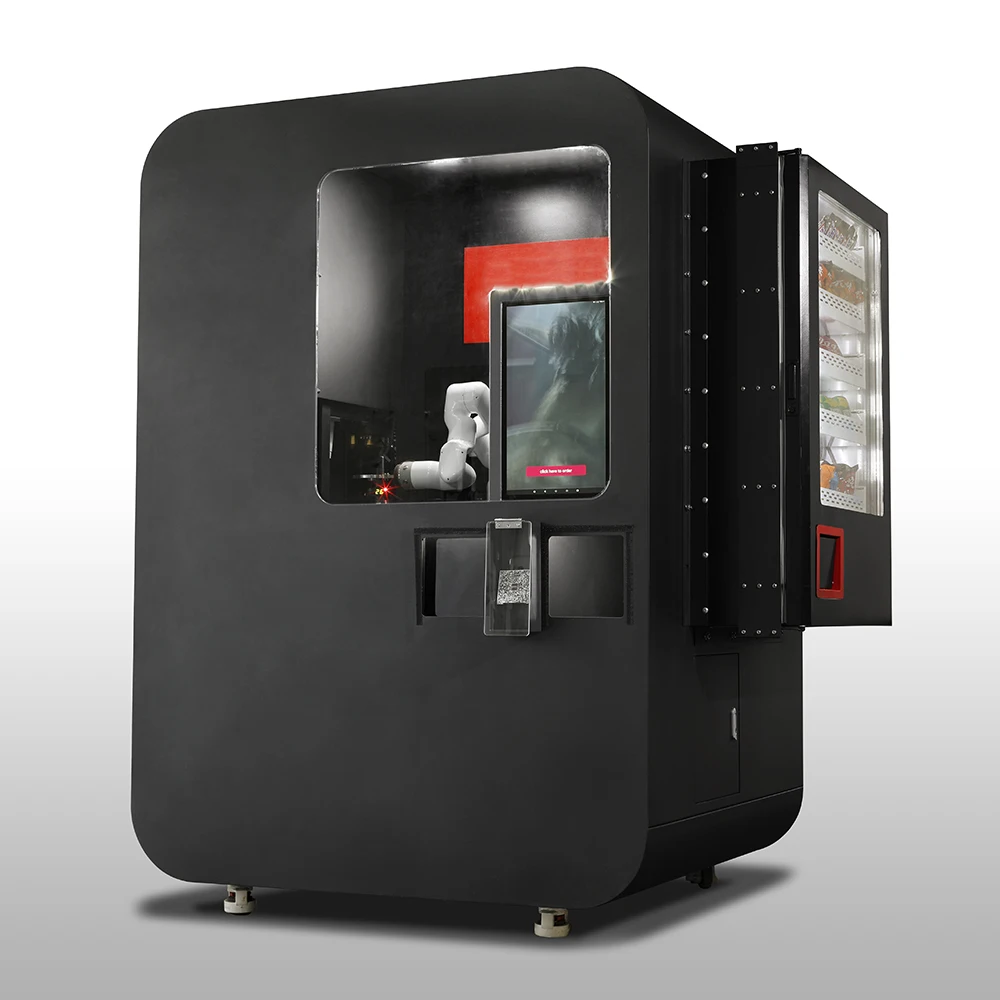 Coffee Milk Tea Robot Make Smart Vending Machine With Ice Or No Ice Intelligent Store Bubble Tea Vending Machine