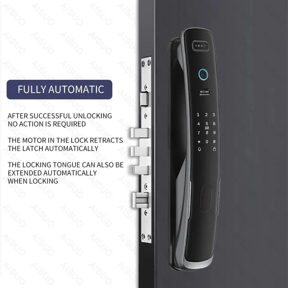 Wi-Fi приложение умный дверной замок распознавание лица отпечатков пальцев пароль карты смарт-замок