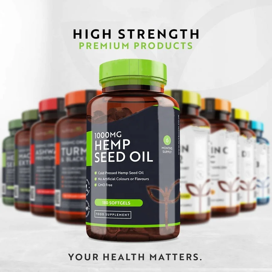 
Health care supplement hemp oil cannabidiol cbd capsules with private label 
