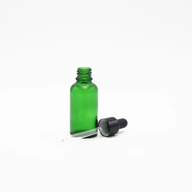 10ml / 30ml Cosmetic Dropper Bottle green blue Glass Essential Oil Bottle Dropper 30 ml Glass Dropper Bottle (1600211533146)