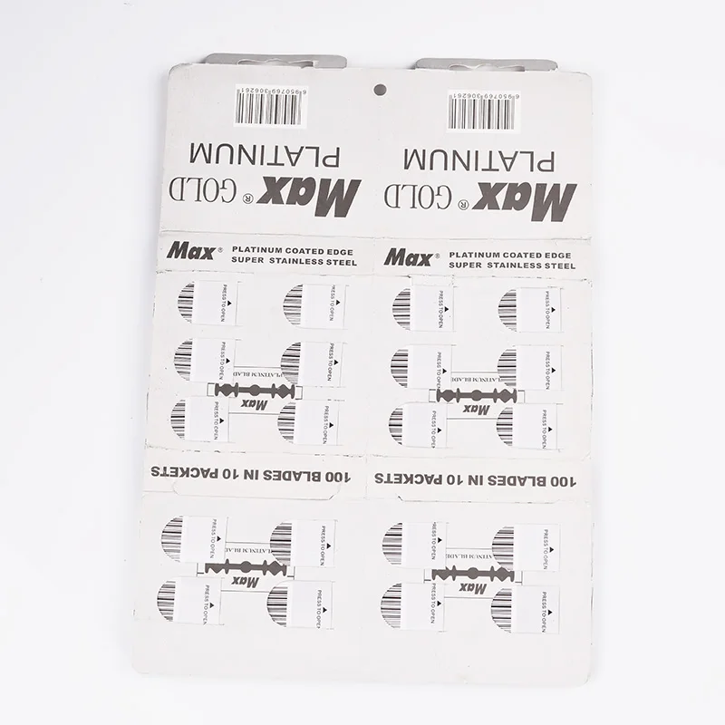 Wholesale high quality double edge blade skin care razor blade stainless steel blade