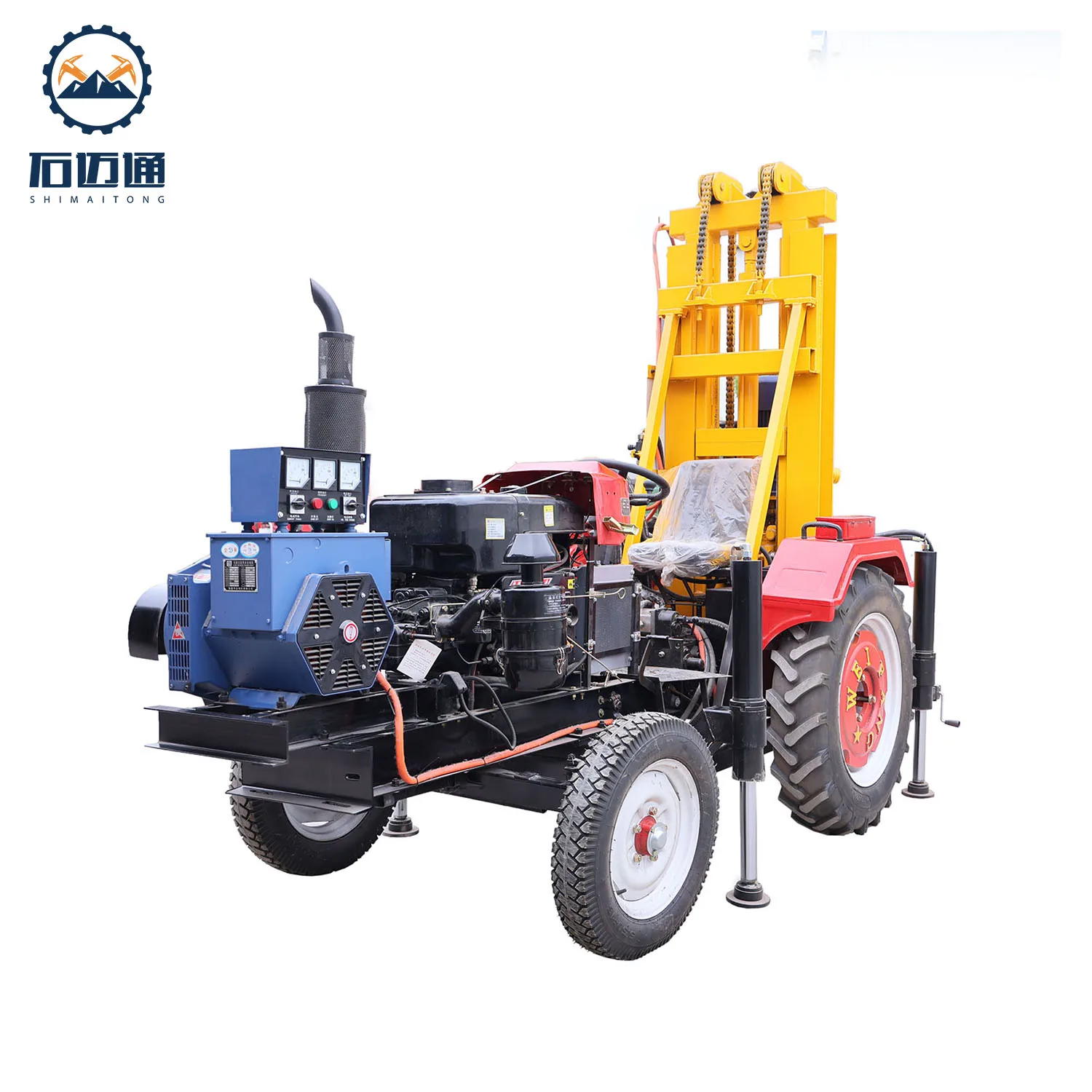 200m Small Tractor Mounted Water Well Rotary Drill Rig Machine for Sale