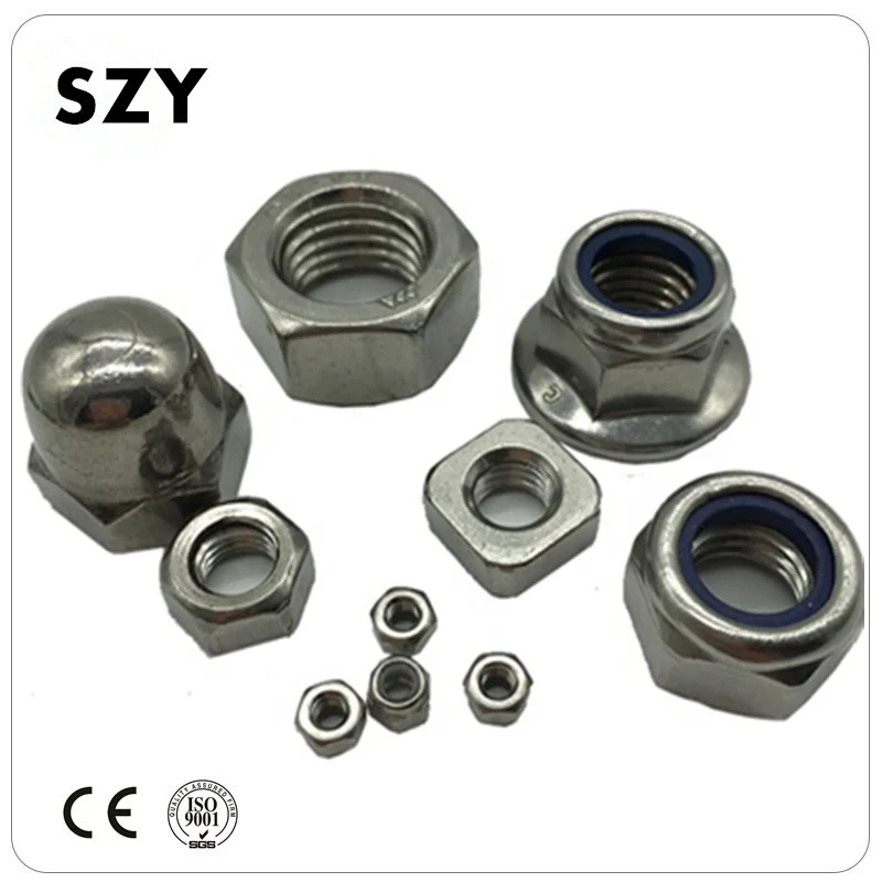 Stainless Steel 304  Locknut for use with Temperature Sensor 1/8 BSPP steel  hex nuts