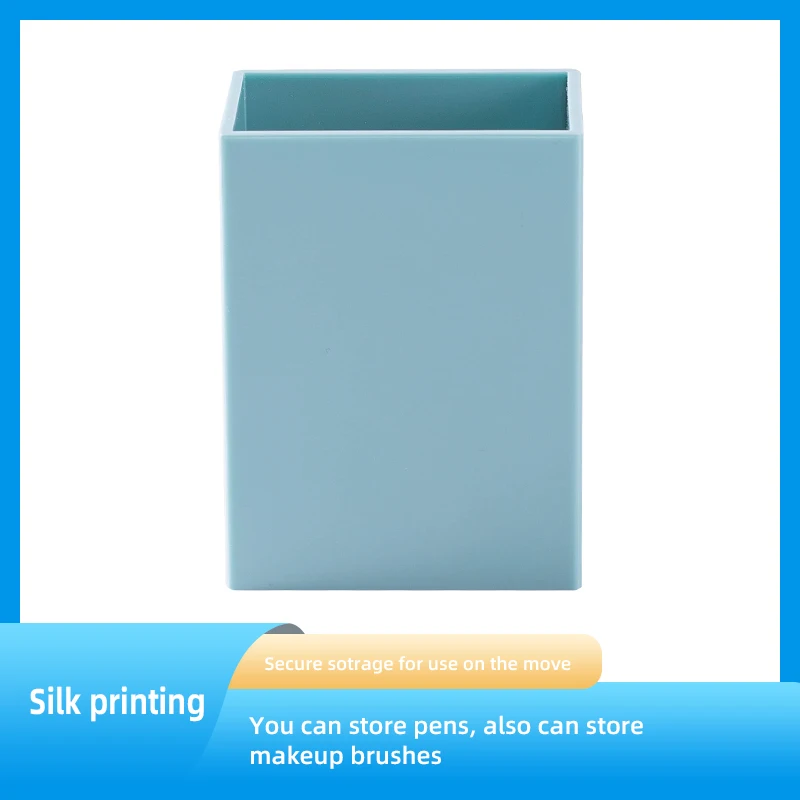 Hot sale Plastic Rectangle Pencil Cup cute fancy desk office storage Pen holder