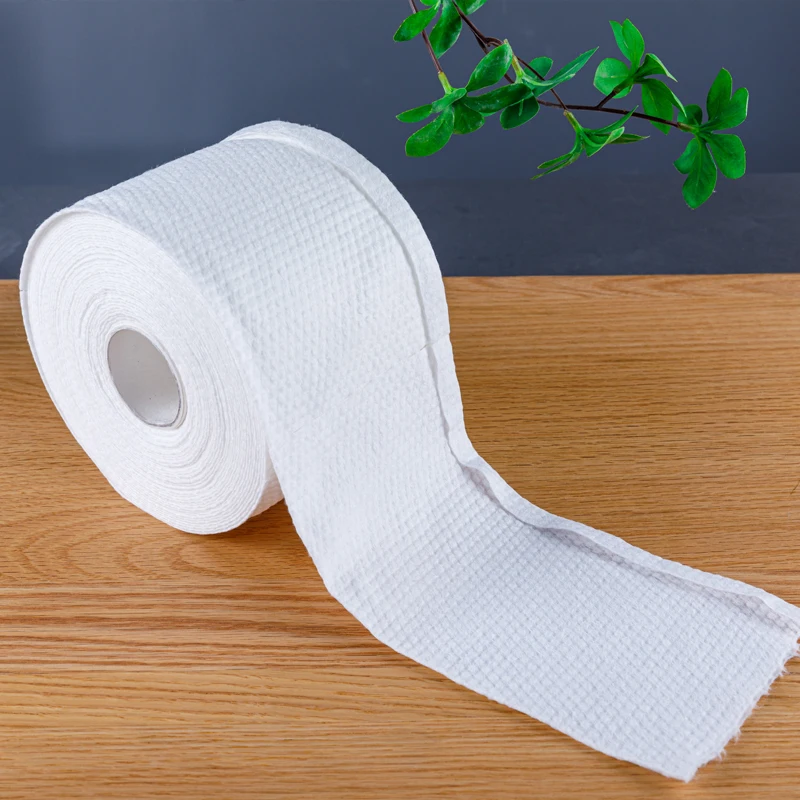 
Custom logo cleaning towel drawstring bag wholesale roll tissue face cloth 