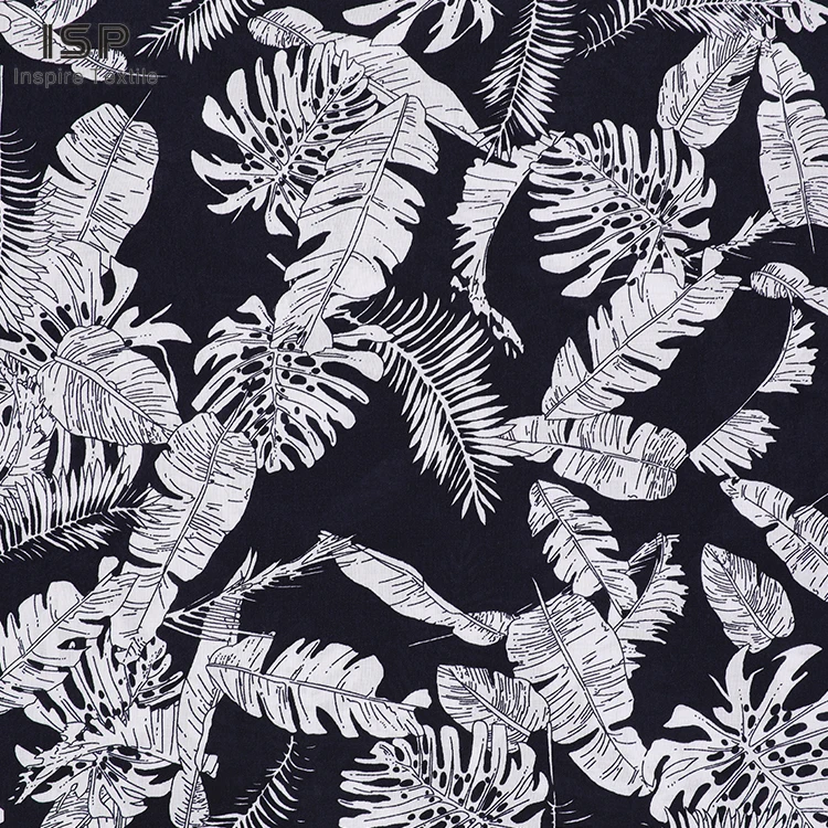 Latest stock plain 100 rayon poplin custom floral printed fabrics for garment