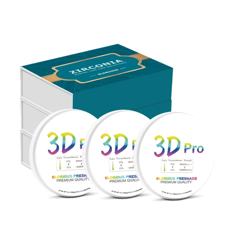 Glorious CAD CAM 3D Pro Multilayer  Dental Lab Zirconia Block foe Lab