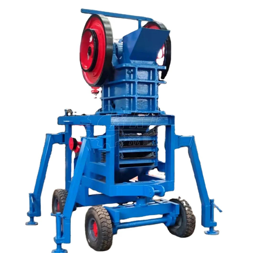 XKJ Customized Diesel Engine or Electric Mini Small Portable Jaw Crusher PE 150x250 Production Line with Vibrating Screen
